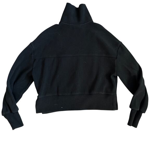 Varley Ramona Half Zip Sweatshirt Ribbed Black Size XXS - Picture 9 of 11
